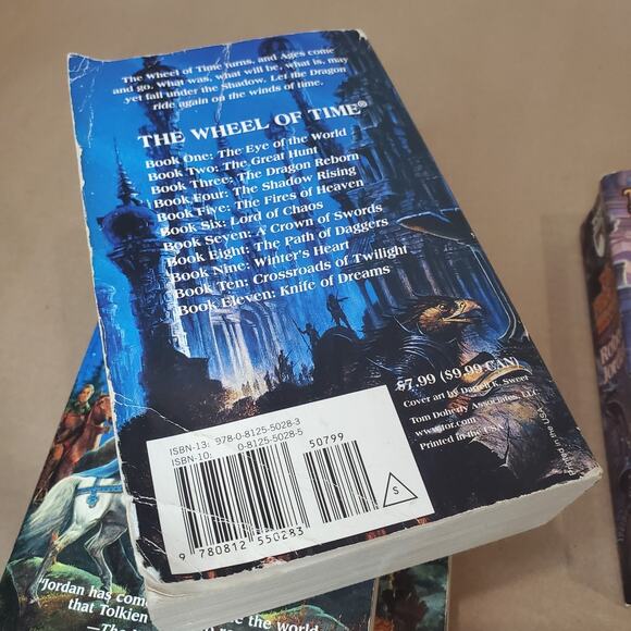 Robert Jordan Paperback Lot of 4 - Books 1,2,5,7 Mass Market Wheel Of Time - Picture 7 of 9